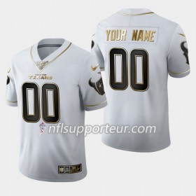 Maillot Homme Houston Texans Personnalisé Nike Blanc Golden Edition 100th